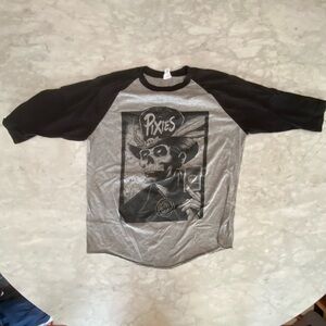 Pixies Black and Gray Raglan Tee
